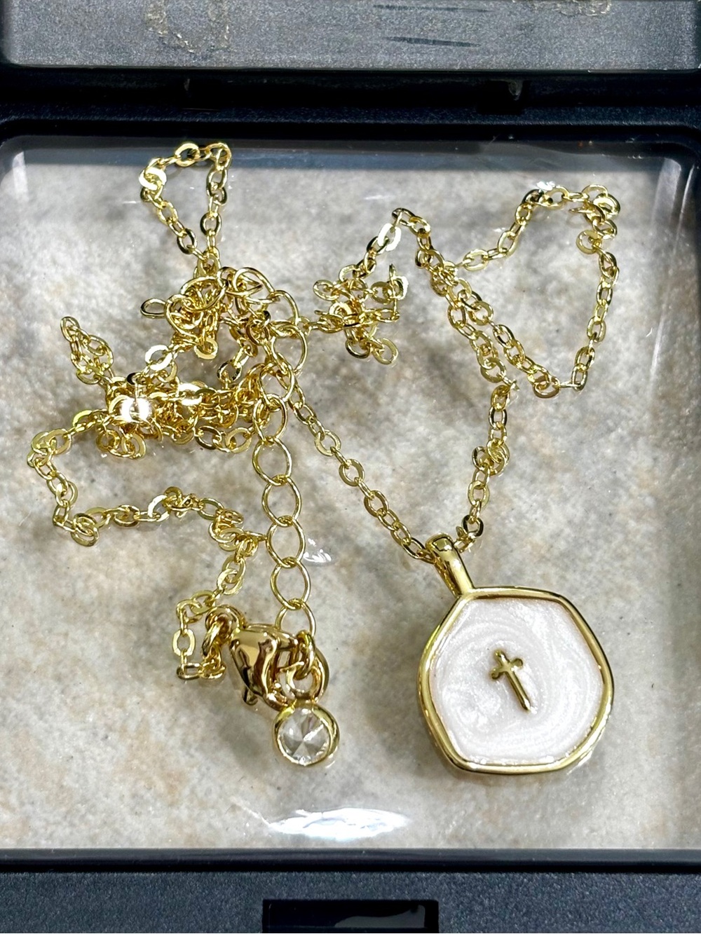 Gold Plated Cross Pendant Necklace